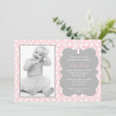 Meisje doop uitnodigingen (Staand voorkant)