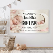 Meisje doop Welkomstbord Kind Foto Collage Banner