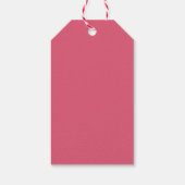 Meisje doopsel dank u roze cadeaulabel (Achterkant)