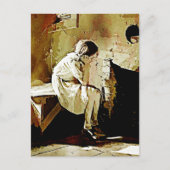  meisje door Fireplace Briefkaart (Voorkant)