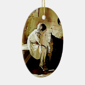 meisje door Fireplace Ornament (Rechts)