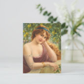 Meisje door Lemon Tree door Emile Vernon Briefkaart (Staand voorkant)