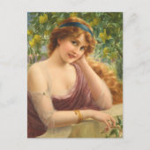 Meisje door Lemon Tree door Emile Vernon Briefkaart (Voorkant)