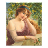 Meisje door Lemon Tree door Emile Vernon Foto Afdruk (Voorkant)