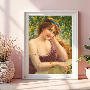 Meisje door Lemon Tree door Emile Vernon Poster