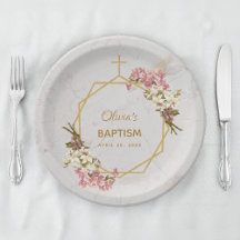 Meisje Dop Bloemenorchideeën Goud Marmer Geometris