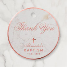 Meisje Dop Elegant Roos Goud Marmer Dank je Fa