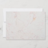 Meisje Dop Gouden Kruis Marmer Roze Witte Orchidee Bedankkaart (Achterkant)