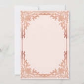 Meisje Dop Roos Goud Blush Roze  Elegant Kaart (Achterkant)