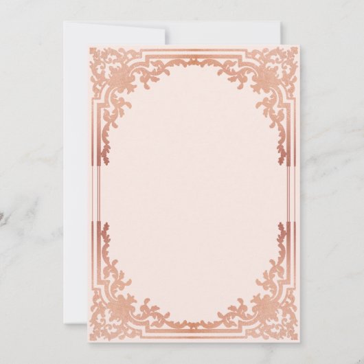 Meisje Dop Roos Goud Blush Roze  Elegant Kaart (Achterkant)