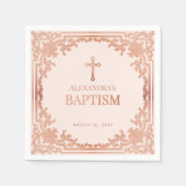 Meisje Dop Roos Goud Blush Roze Elegant  Servet (Voorkant)