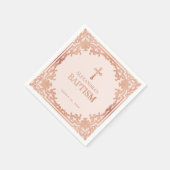 Meisje Dop Roos Goud Blush Roze Elegant  Servet (Hoek)