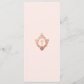 Meisje Dop Roze Crest Roos Goud  Kruis Menu (Achterkant)
