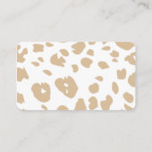 Meisje douche luier loterij ticket, safari dieren informatiekaartje (Achterkant)