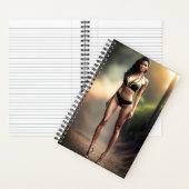Meisje draagt zwart Notitieboek bikini (Binnen)