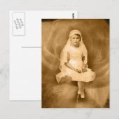  meisje, dress, Veil, Roos Briefkaart (Voorkant / Achterkant)