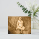  meisje, dress, Veil, Roos Briefkaart (Staand voorkant)
