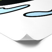 Meisje drijft in een binnenbuis poster (Hoek)