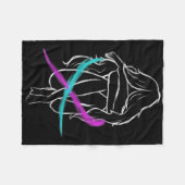 Meisje drinkt introvert Suicide Prevention Awaren Fleece Deken (Voorkant (Horizontaal))