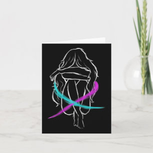 Meisje drinkt introvert Suicide Prevention Awaren Kaart