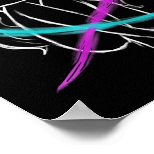 Meisje drinkt introvert Suicide Prevention Awaren Poster (Hoek)