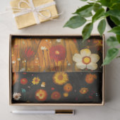 Meisje Dromen In Een Veld Van Gouden Wilde Bloemen Tissuepapier (Geschenk)