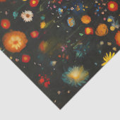 Meisje Dromen In Een Veld Van Gouden Wilde Bloemen Tissuepapier (Detail)