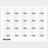 Meisje Duck Baby shower Bookplate Vierkante Sticker (Vel)