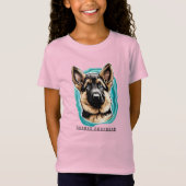 Meisje Duitse Herder T-shirt (Voorkant)