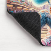 Meisje Eating Carnaval Katoen Snoep Muismat (Hoek)