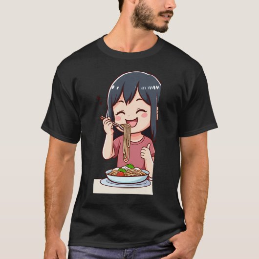 Meisje Eating Spaghetti - 3 T-shirt (Voorkant)