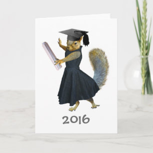 Meisje Eekhoorn Afstuderen 2016 Kaart