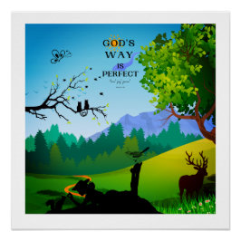 Meisje & Eekhoorn in het wild Perfect Poster