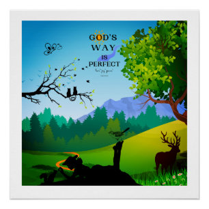 Meisje & Eekhoorn in het wild Perfect Poster