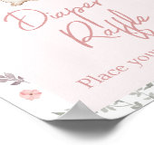 Meisje Een Bunny Baby shower Luier Raffle Poster (Hoek)