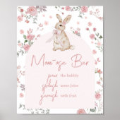 Meisje Een Bunny Baby shower Mom Osa Bar Poster (Voorkant)