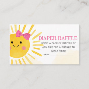 Meisje Een Kleine Straal van Zonneschijn Luier Raf Informatiekaartje