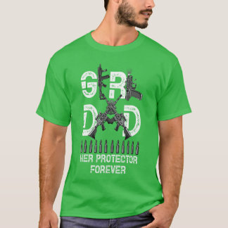 Meisje een papa haar beschermer voor altijd vader t-shirt
