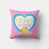 Meisje Eend Wensen voor Baby Autograph Signing Kus Kussen (Voorkant)