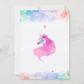 Meisje Eenhoorn Threenage Droom, Regenboog 3e Verj Kaart (Achterkant)