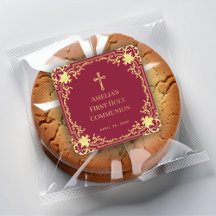 Meisje Eerste Communie Elegeant Burgundy & Nepgoud