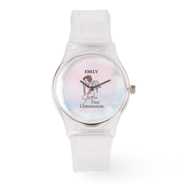 Meisje, Eerste Communie Engel Horloge (Voorkant)