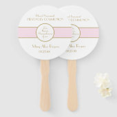 Meisje eerste communie op maat handwaaier (Voorkant en achterkant)