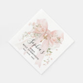 Meisje Eerste Communie Roze Boog Rozen Custom Servet (Hoek)
