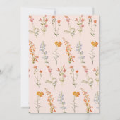 Meisje Eerste Communie Wildflowers Roze Boog Bloem Kaart (Achterkant)