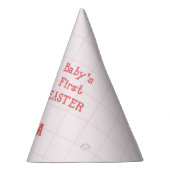 Meisje eerste paasbunny over bloemen feesthoedjes (Rechts)