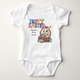 Meisje Eerste Pasen Naam Toevoegen Cute Baby Body Romper