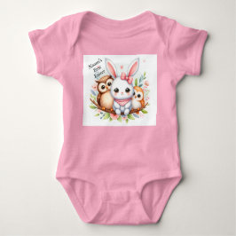 Meisje eerste Pasen naam toevoegen Cute baby rompe Romper
