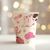 Meisje Eerste Rodeo Cowgirl roze bruin verjaardags Papieren Bekers