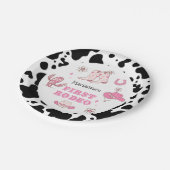 Meisje Eerste Rodeo Cowgirl verjaardagsfeestje Papieren Bordje (Gekanteld)